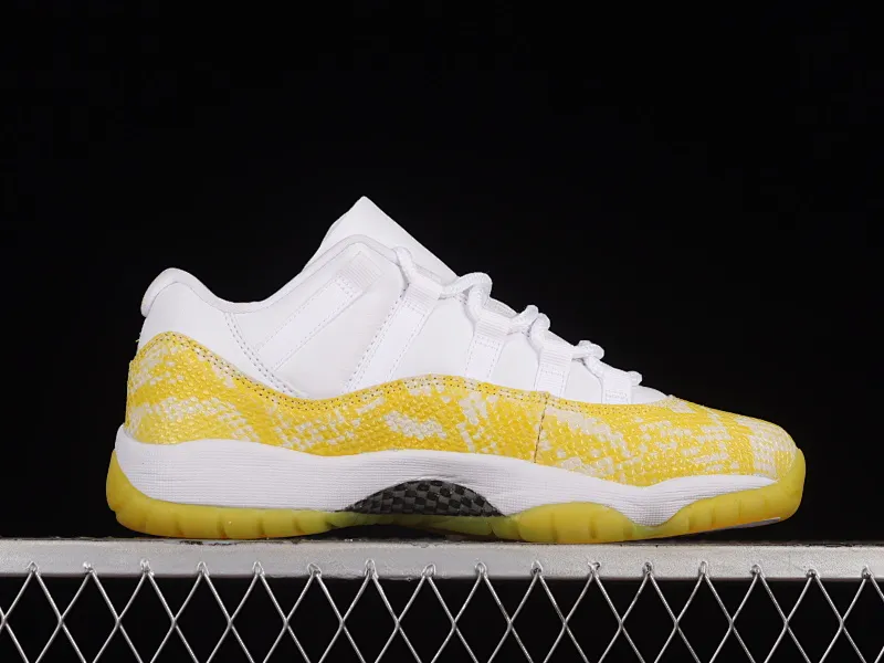 All categories Air Jordan Jordan series basketball shoes Air Jordan 11 pure original version Air Jordan AJ11 Low SE "Yellow Snakeskin" AJ11 Joe 11 yellow snake pattern genuine carbon AH7860-107